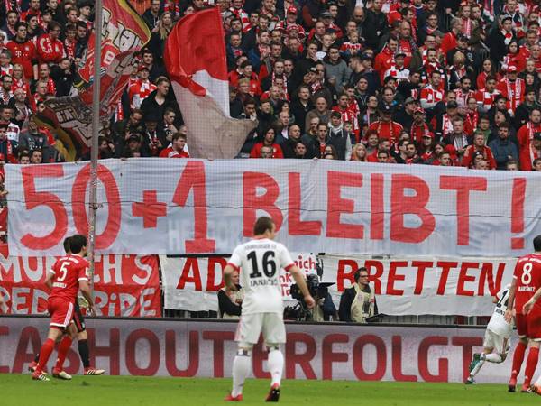 Luật 50+1 giúp các câu lạc bộ tại bundesliga duy trì sự ổn định